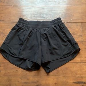 Black active wear shorts